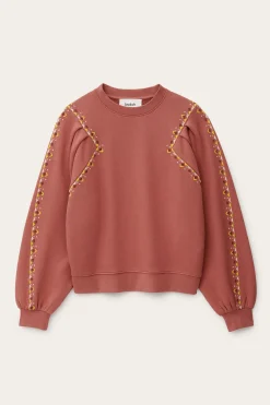 Ba&Sh MESTA sudadera bordada PINK Hot