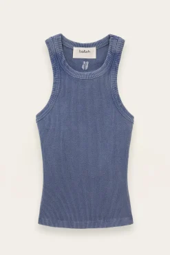 Ba&Sh MIA camiseta sin mangas de algodón AZUL