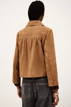 Ba&Sh MILAS chaqueta de corte recto MARRON Clearance