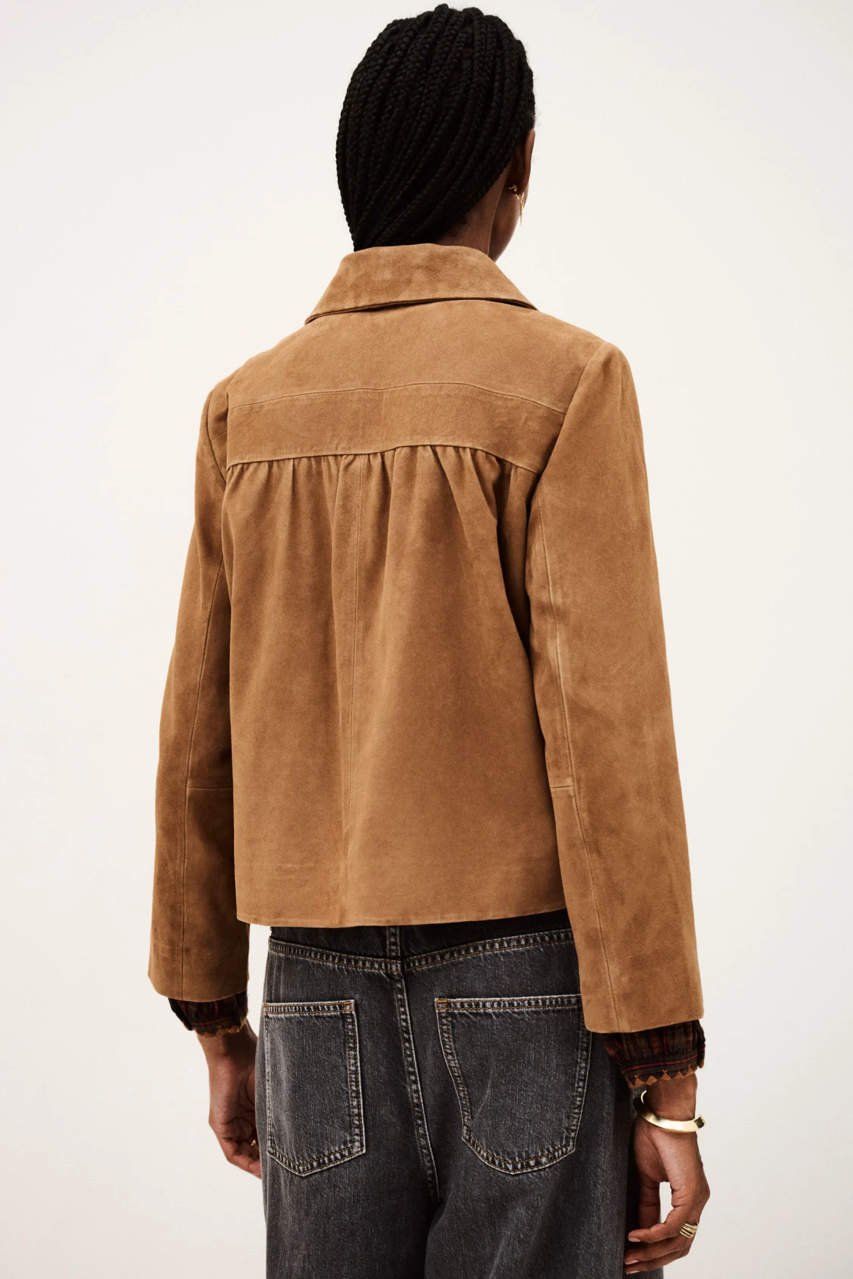 Ba&Sh MILAS chaqueta de corte recto MARRON Clearance