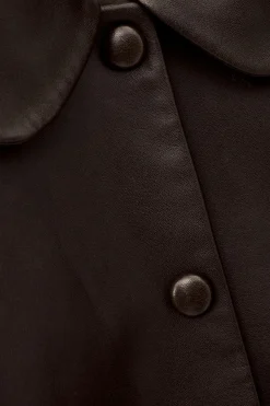 Ba&Sh MILOS chaqueta con cuello peter pan MARRON Online