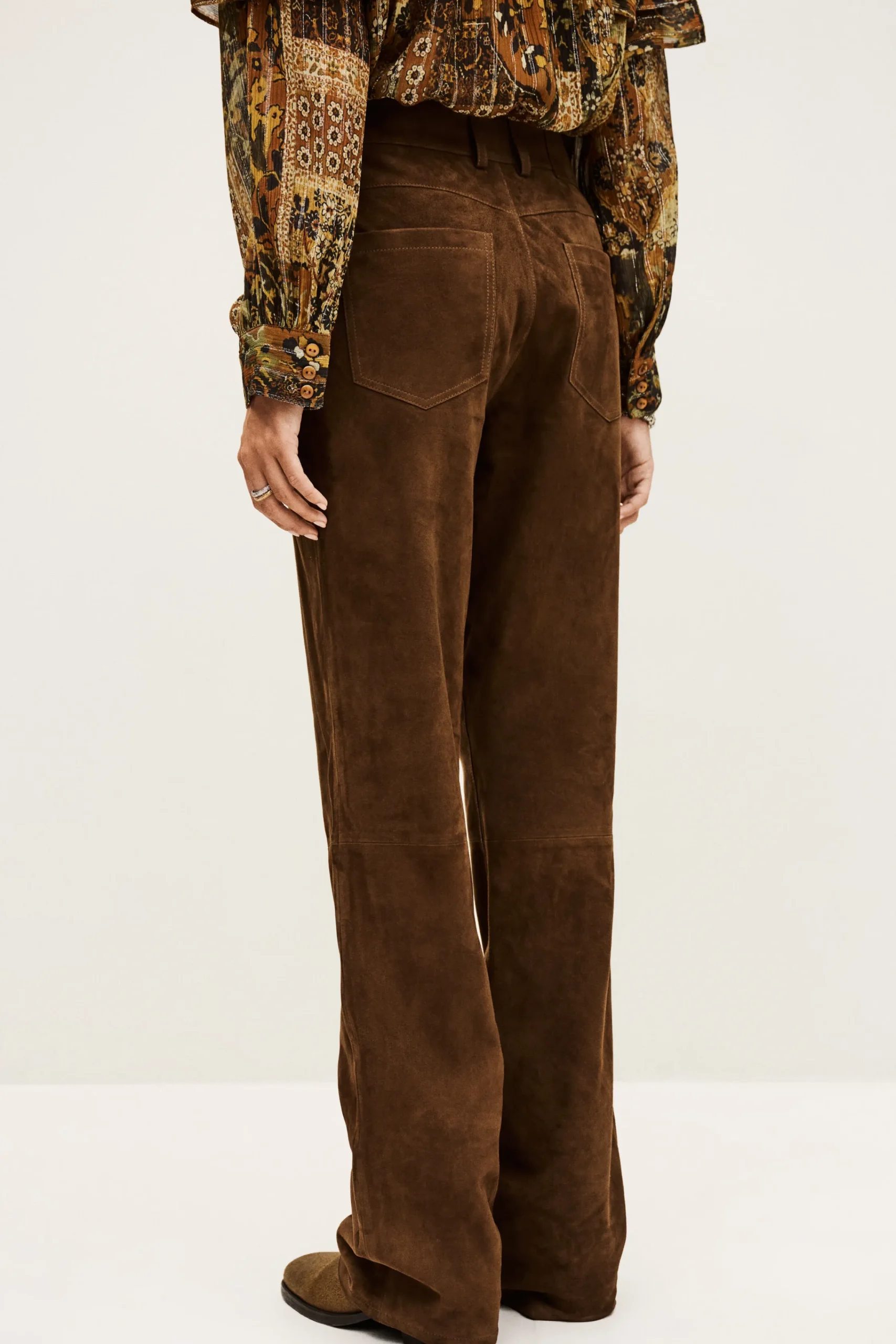 Ba&Sh MOSSI wide-leg trousers MARRON Clearance