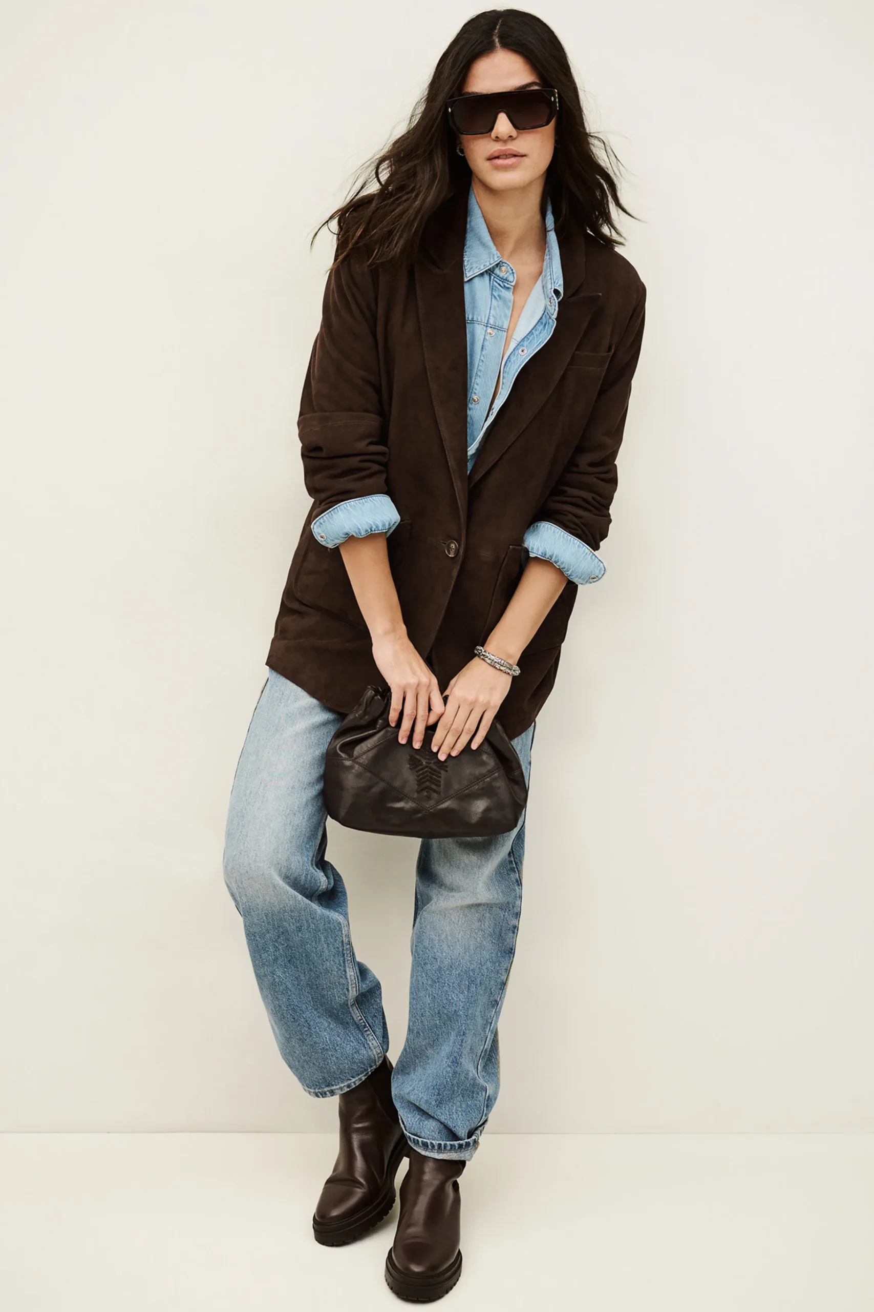 Ba&Sh MOSTY blazer larga de traje MARRON Outlet