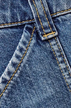 Ba&Sh MOYCE vaqueros cargo con textura AZUL New