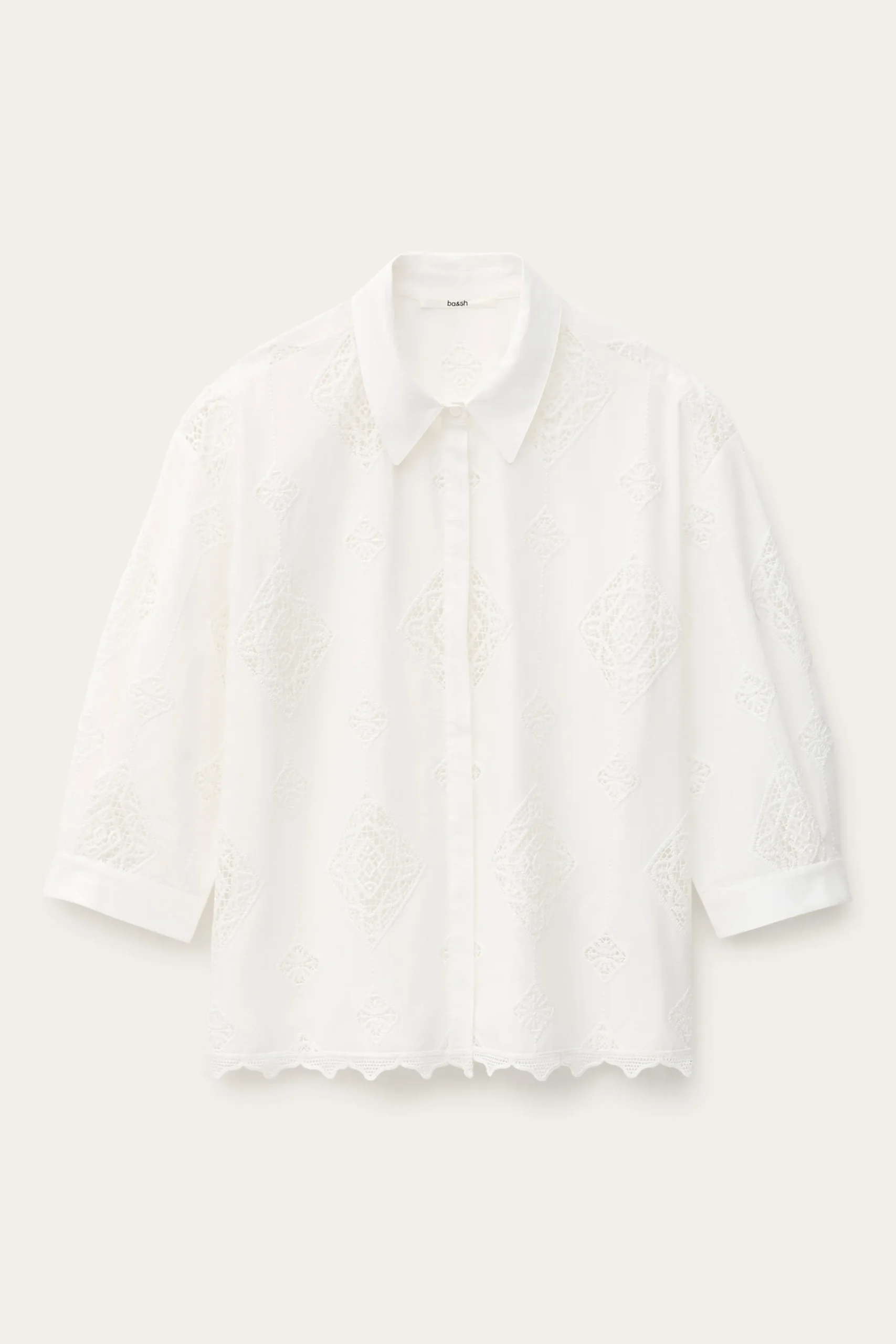 Ba&Sh MURIEL camisa de mangas /4 ECRU Clearance