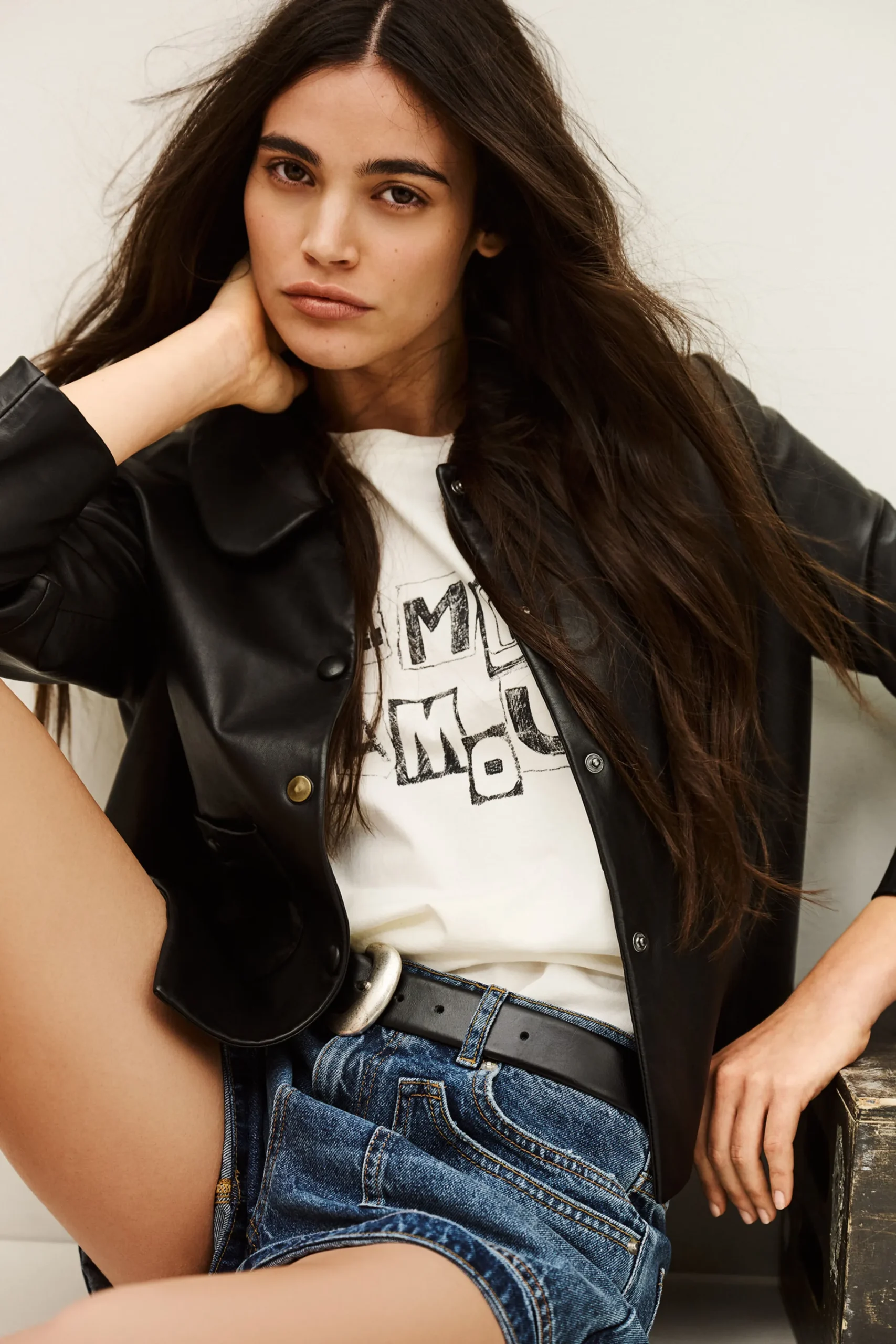 Ba&Sh MYLOS chaqueta manga / NEGRO Discount