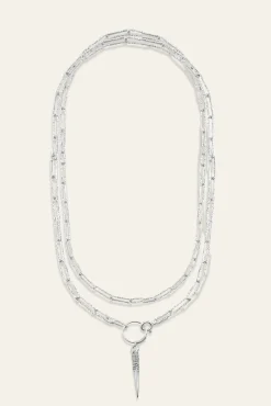 Ba&Sh NAORIA collar de plata GRIS Best