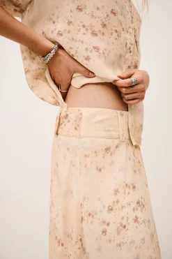 Ba&Sh NATTALINA falda larga estampada ECRU Best