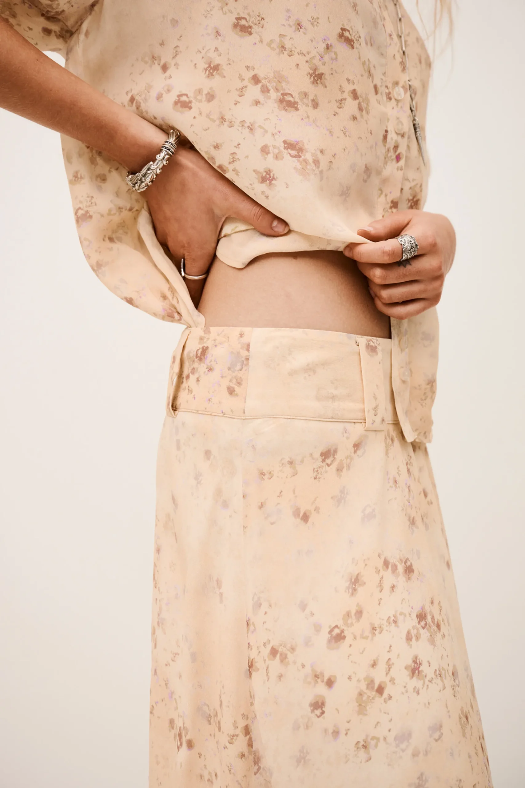 Ba&Sh NATTALINA falda larga estampada ECRU Best