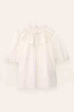 Ba&Sh NELLA camisa de algodón ECRU Outlet