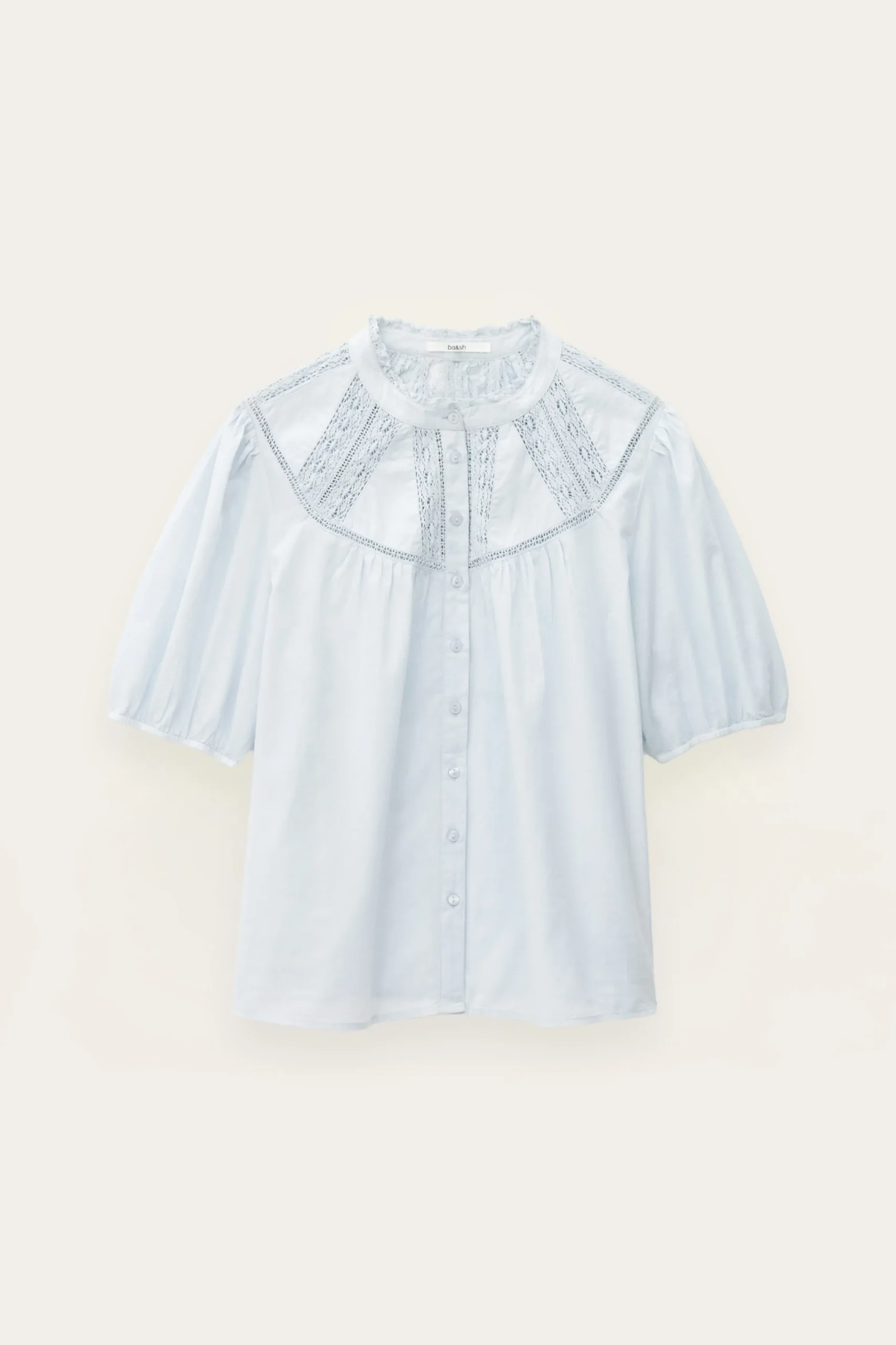 Ba&Sh NELLA camisa de algodón AZUL Clearance