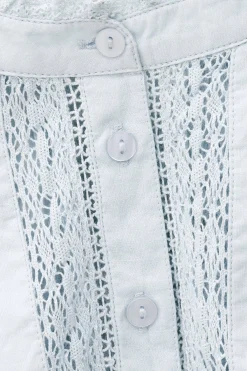 Ba&Sh NELLA camisa de algodón AZUL Clearance