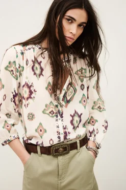 Ba&Sh ODELIE camisa estampada ECRU Online