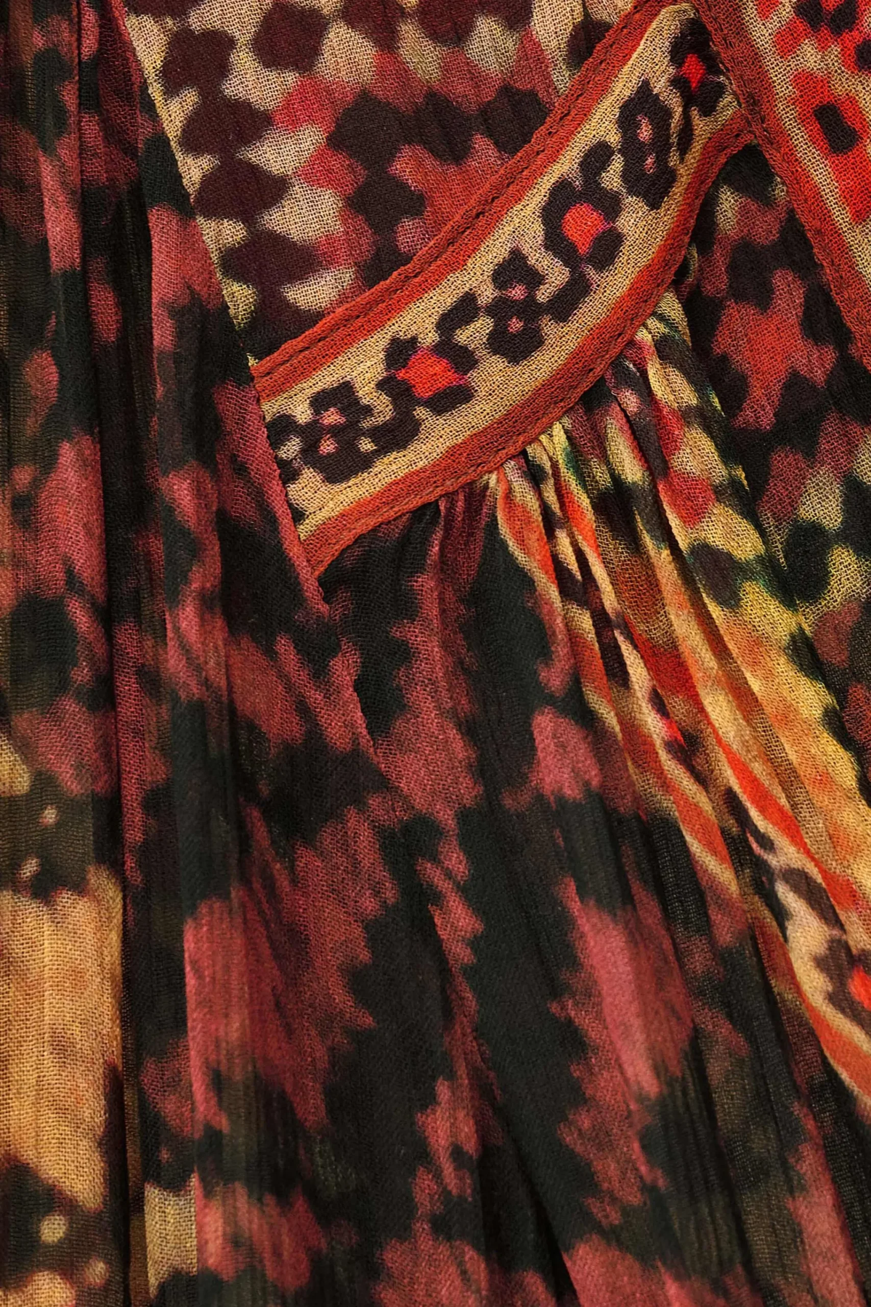 Ba&Sh ODETTA blusa estampada con mangas ROJO Best