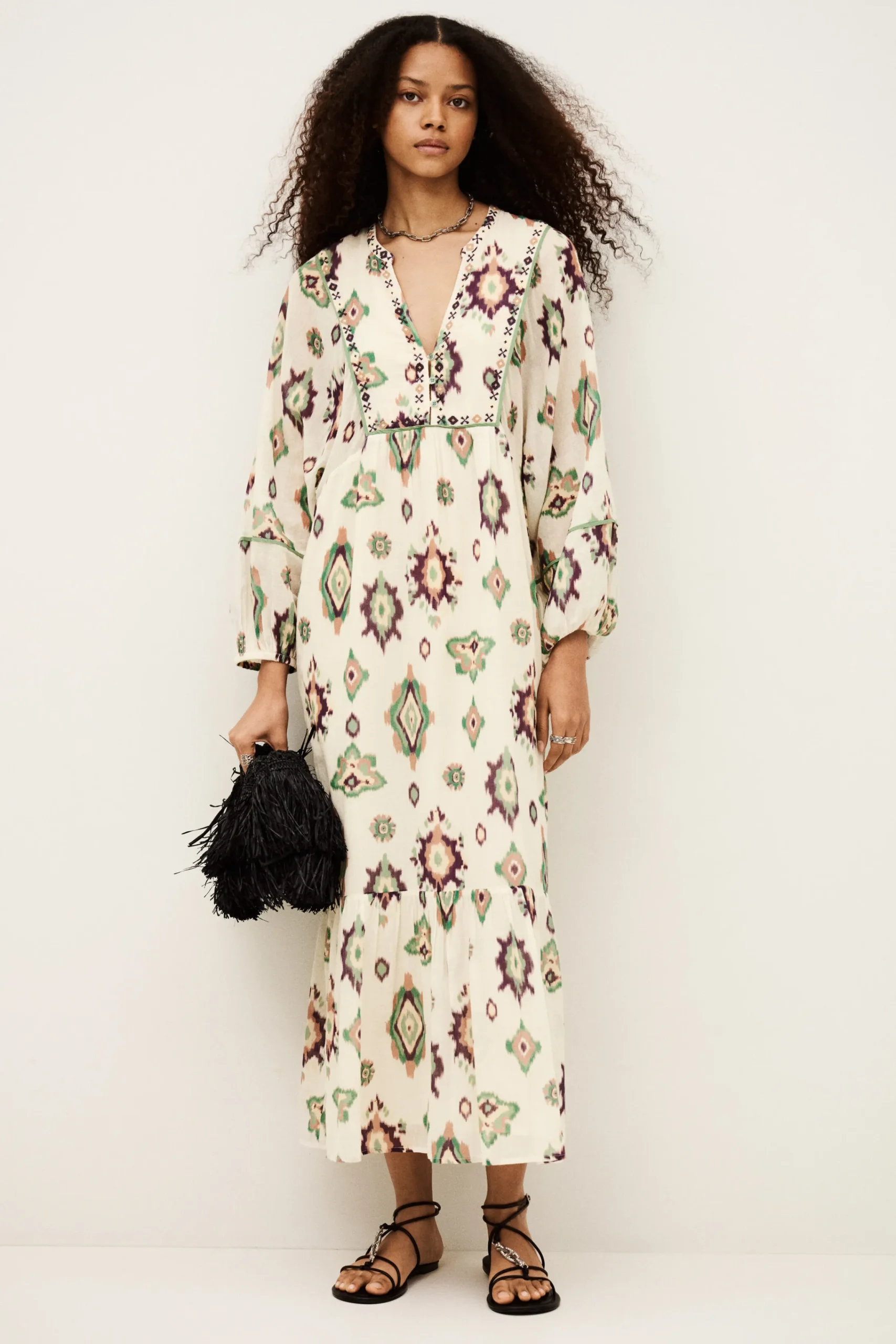 Ba&Sh OELIA vestido midi ECRU Discount