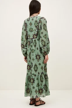Ba&Sh OELIA vestido midi VERDE Best
