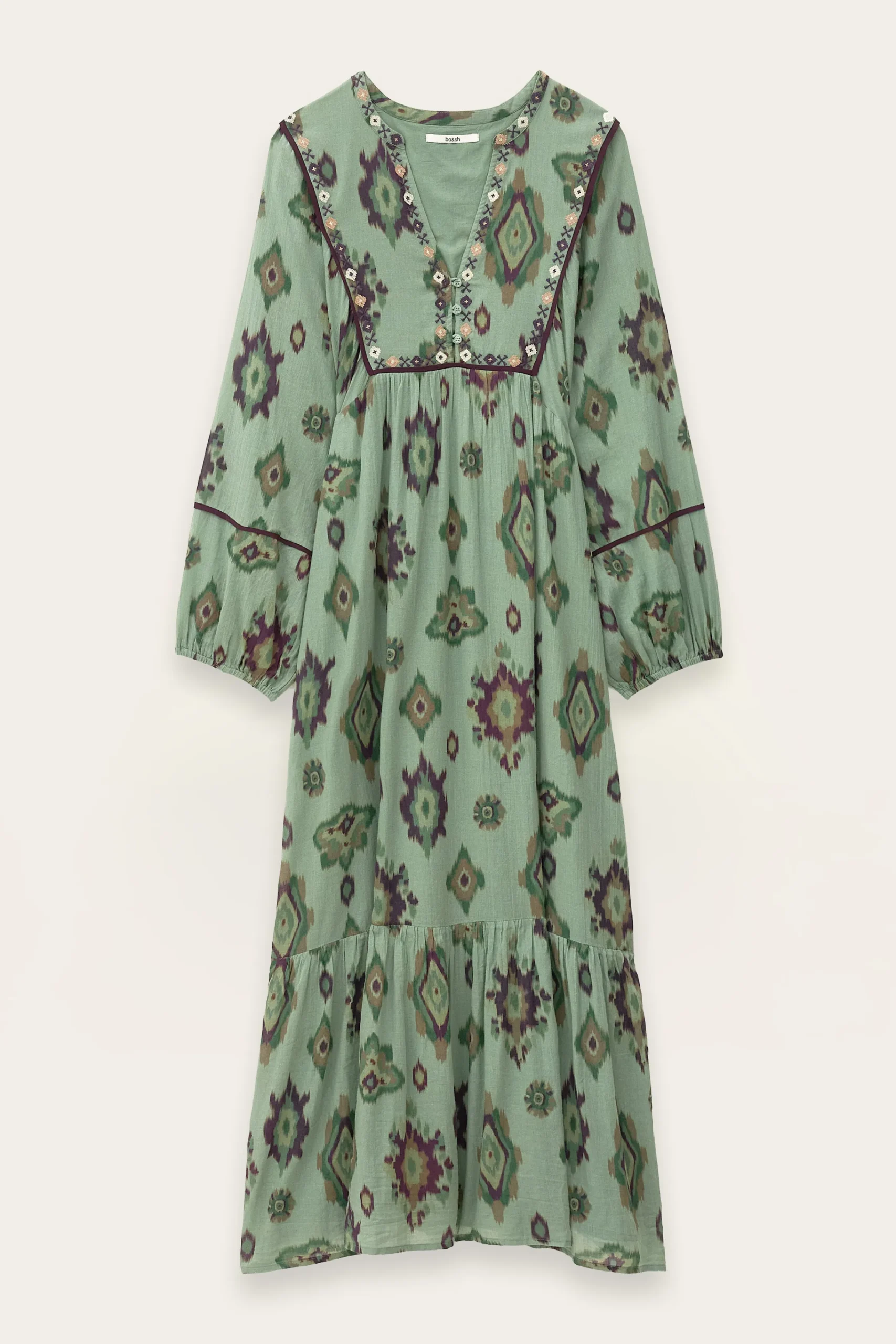 Ba&Sh OELIA vestido midi VERDE Best
