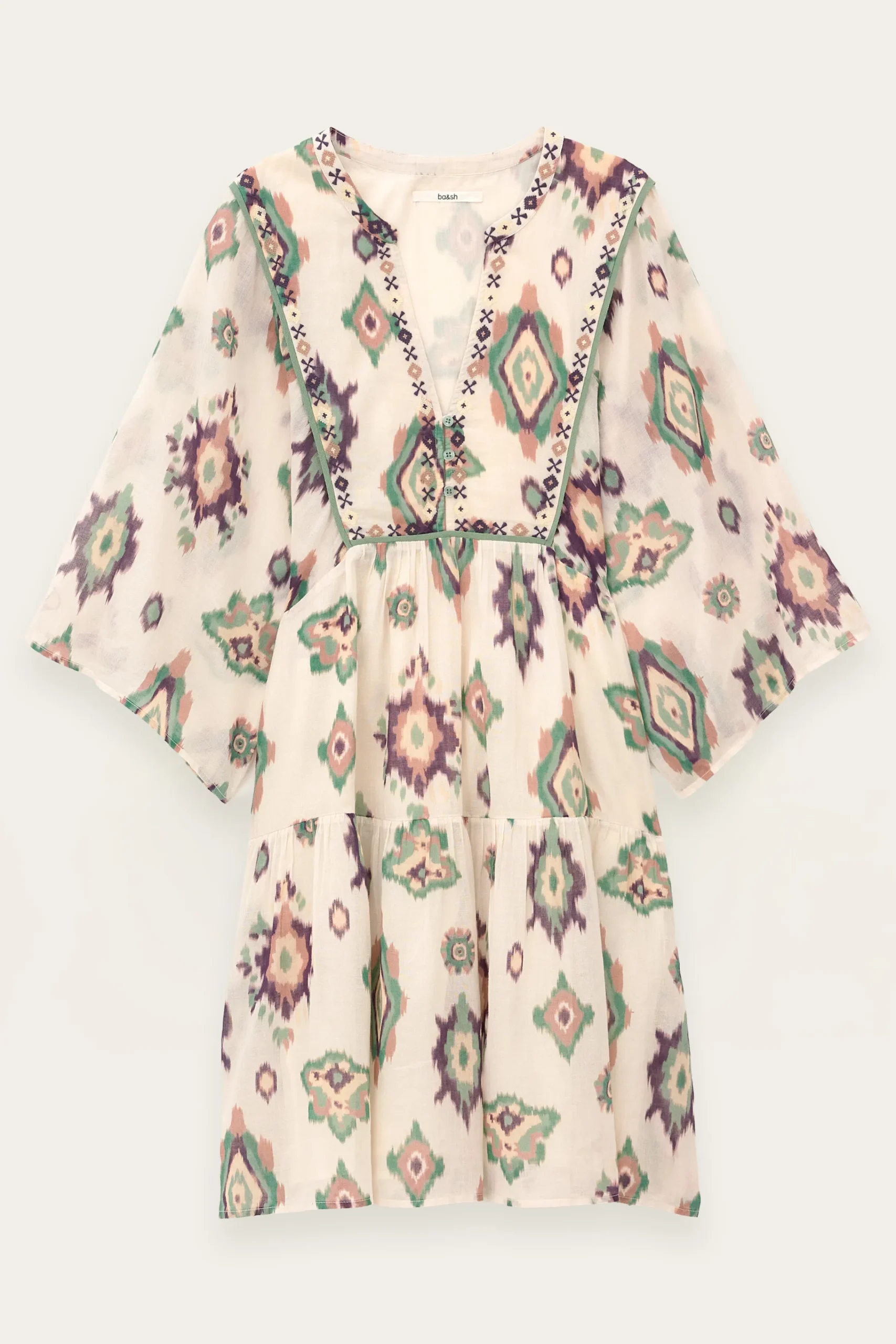 Ba&Sh OLALIE vestido corto ECRU