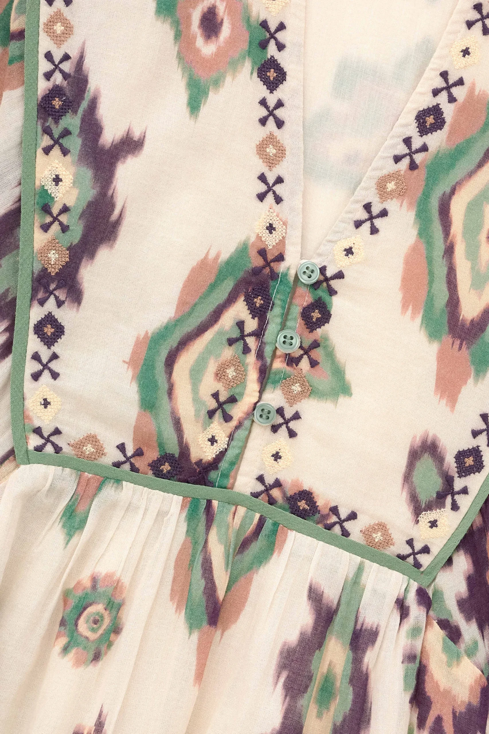 Ba&Sh OLALIE vestido corto ECRU