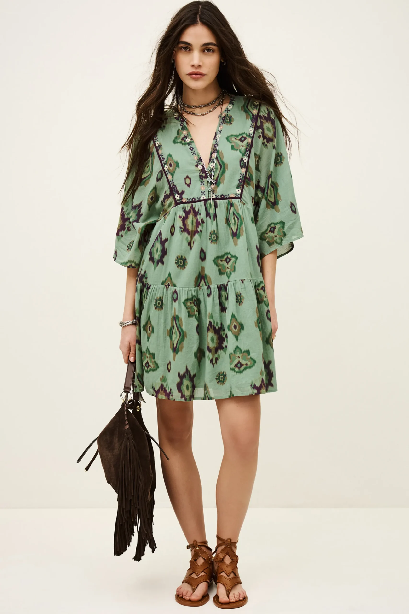 Ba&Sh OLALIE vestido corto VERDE Hot
