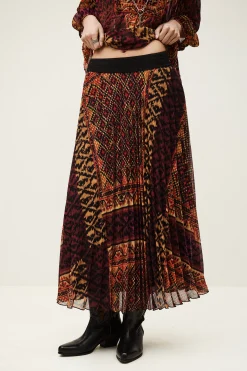 Ba&Sh OLGIA falda midi estampada ROJO Best