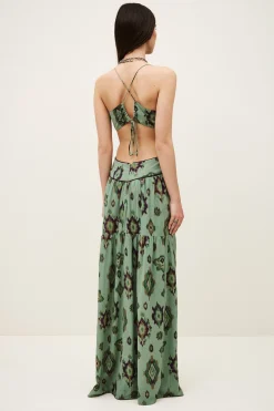 Ba&Sh OMELIA vestido largo VERDE Sale