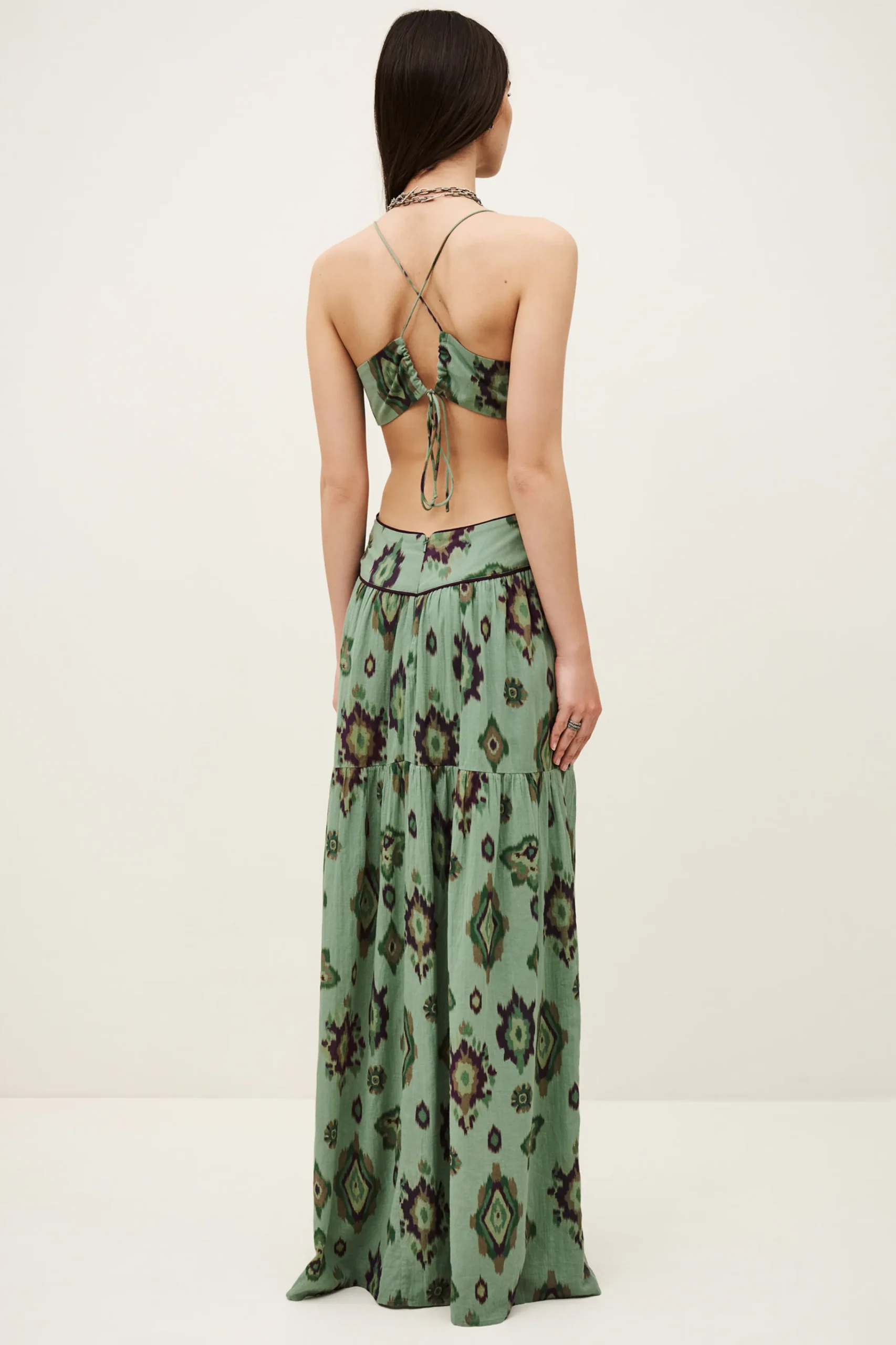 Ba&Sh OMELIA vestido largo VERDE Sale
