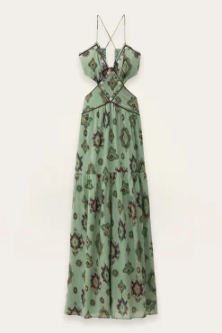 Ba&Sh OMELIA vestido largo VERDE Sale