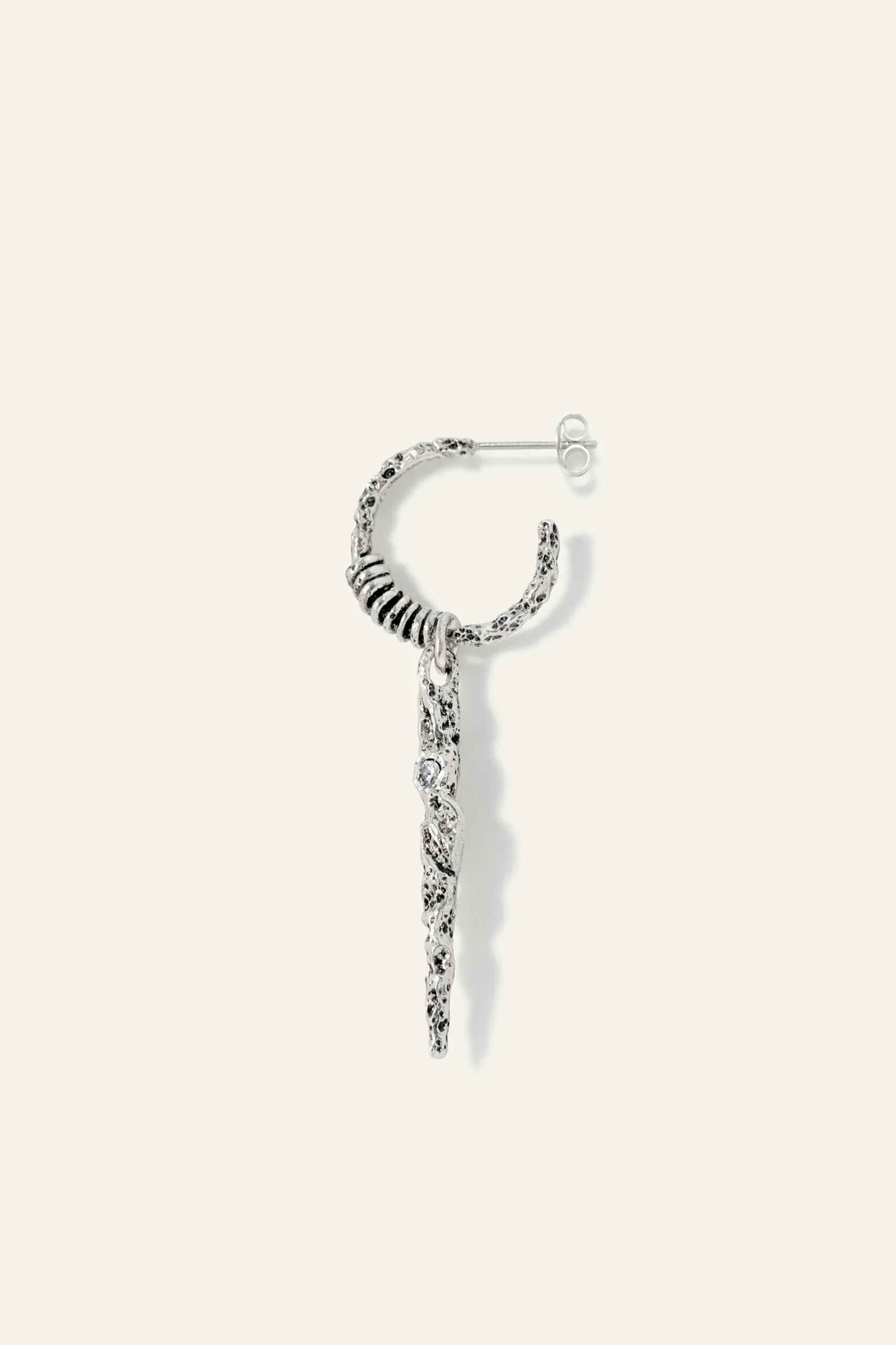 Ba&Sh OUDI pendiente de circonita GRIS Outlet