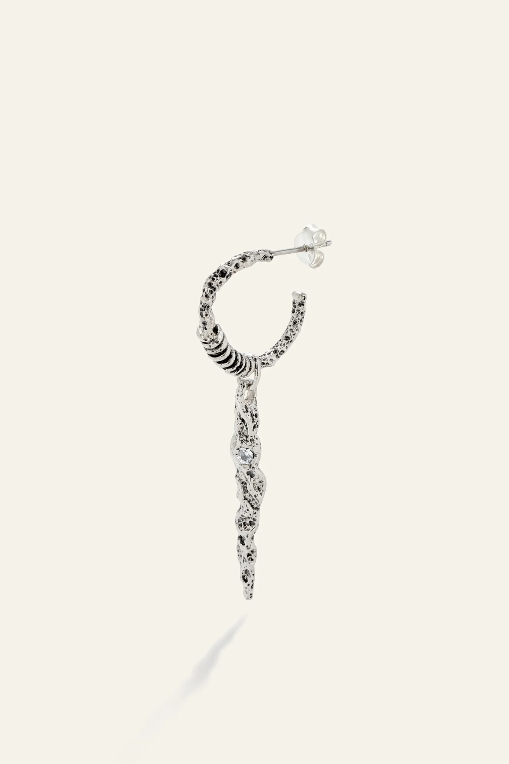 Ba&Sh OUDI pendiente de circonita GRIS Outlet