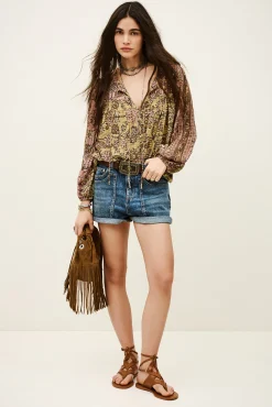 Ba&Sh PAMILA blusa ancha AMARILLO Discount