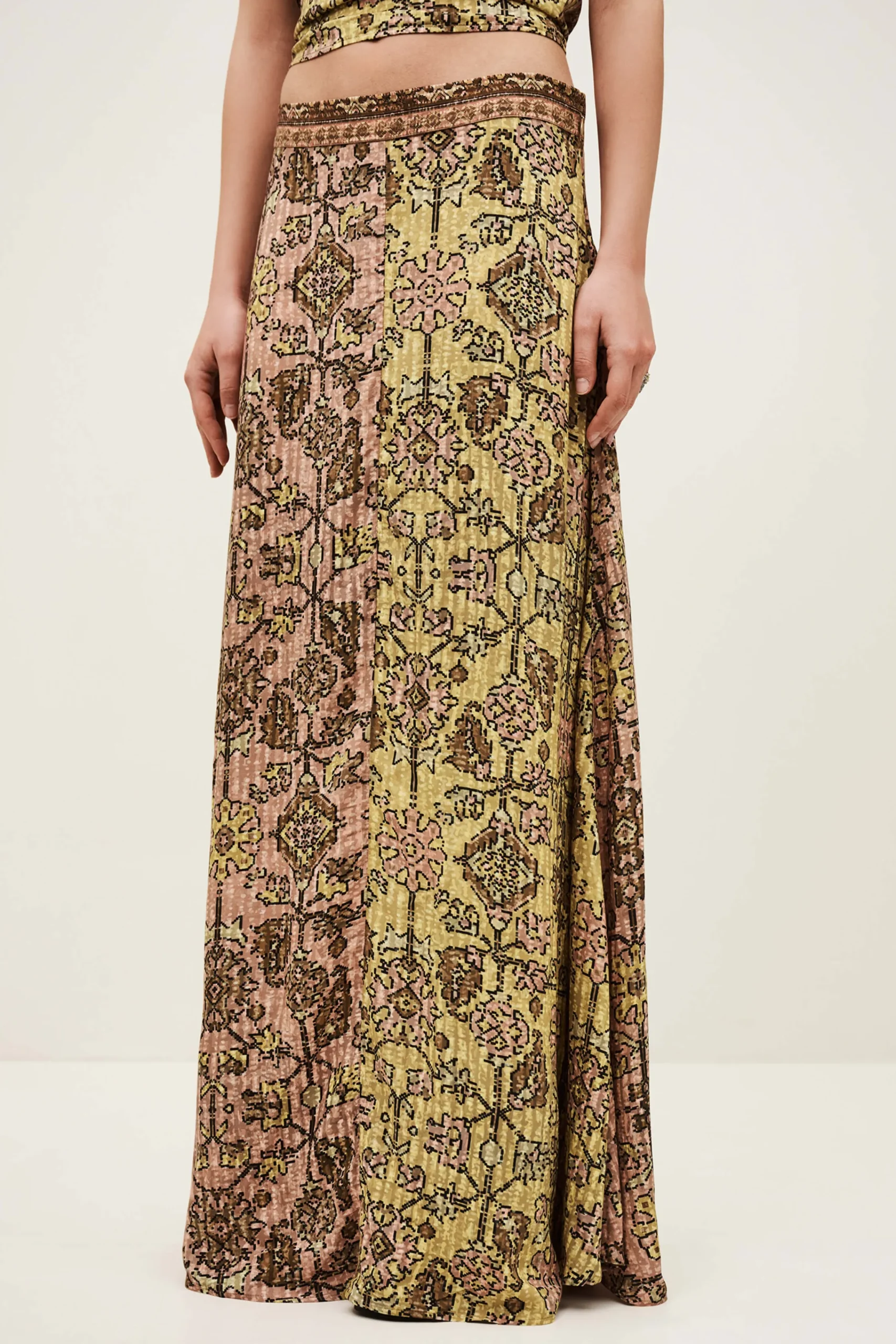Ba&Sh PARIO falda midi AMARILLO
