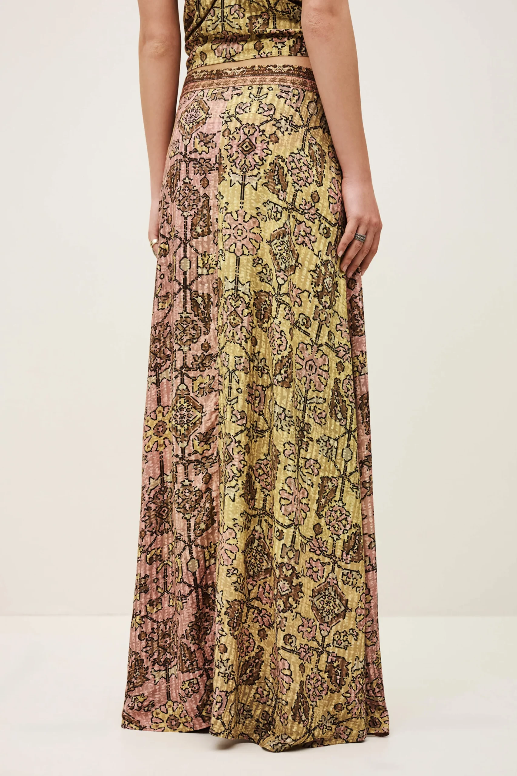 Ba&Sh PARIO falda midi AMARILLO