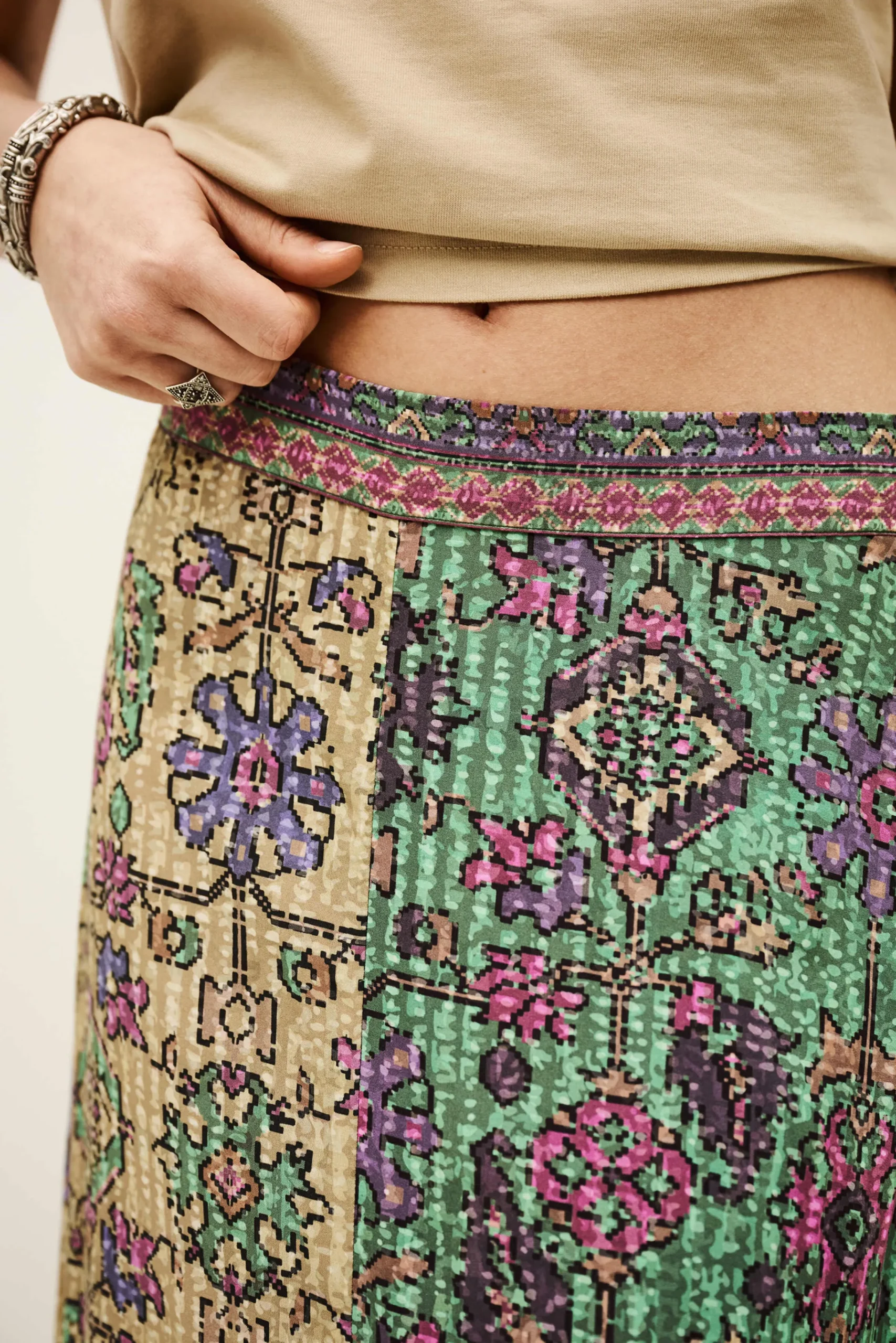Ba&Sh PARIO falda midi VERDE Sale