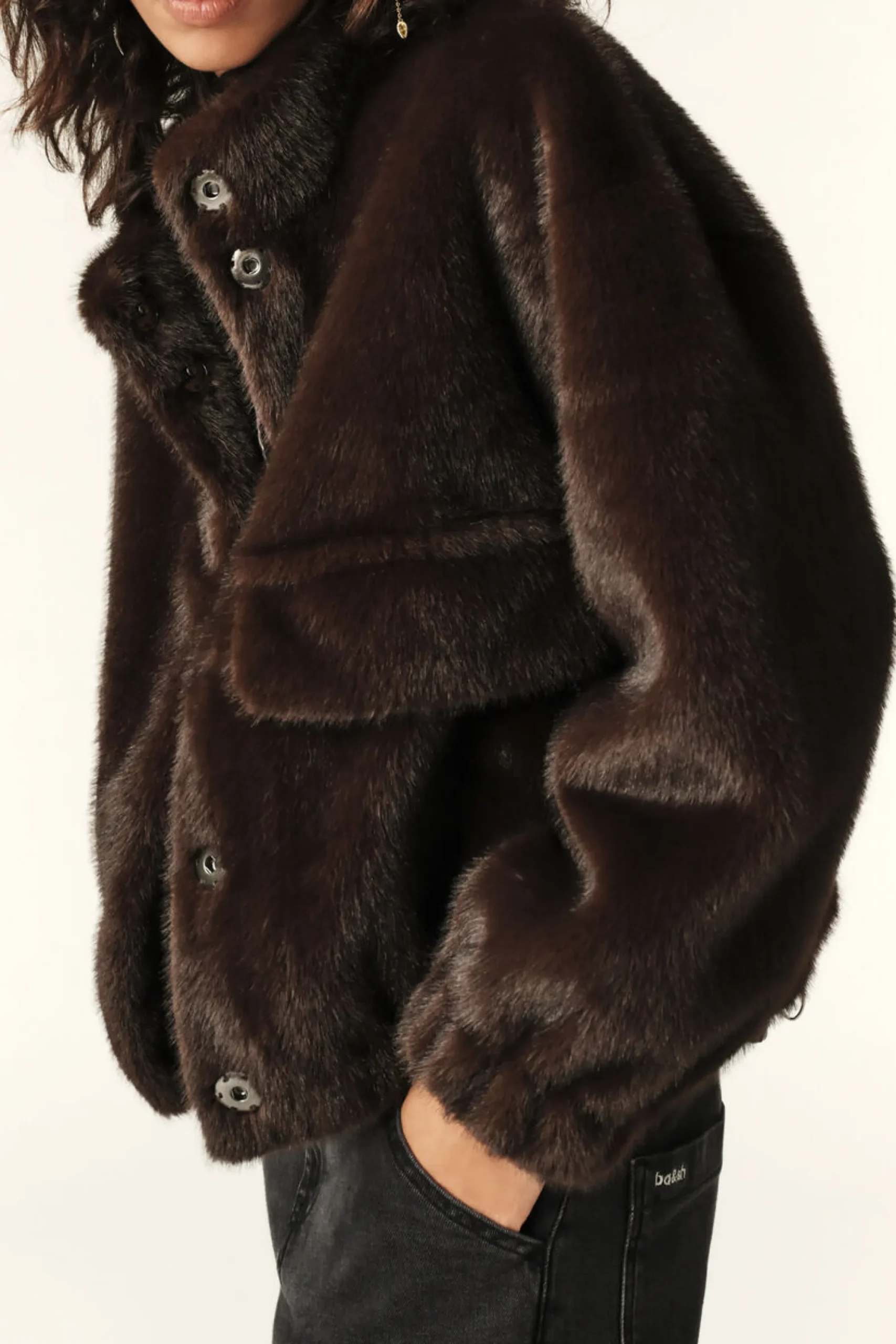 Ba&Sh PAROS chaqueta corta suelta MARRON New