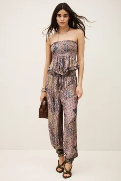 Ba&Sh PARSY pantalón ancho € 225 PINK New