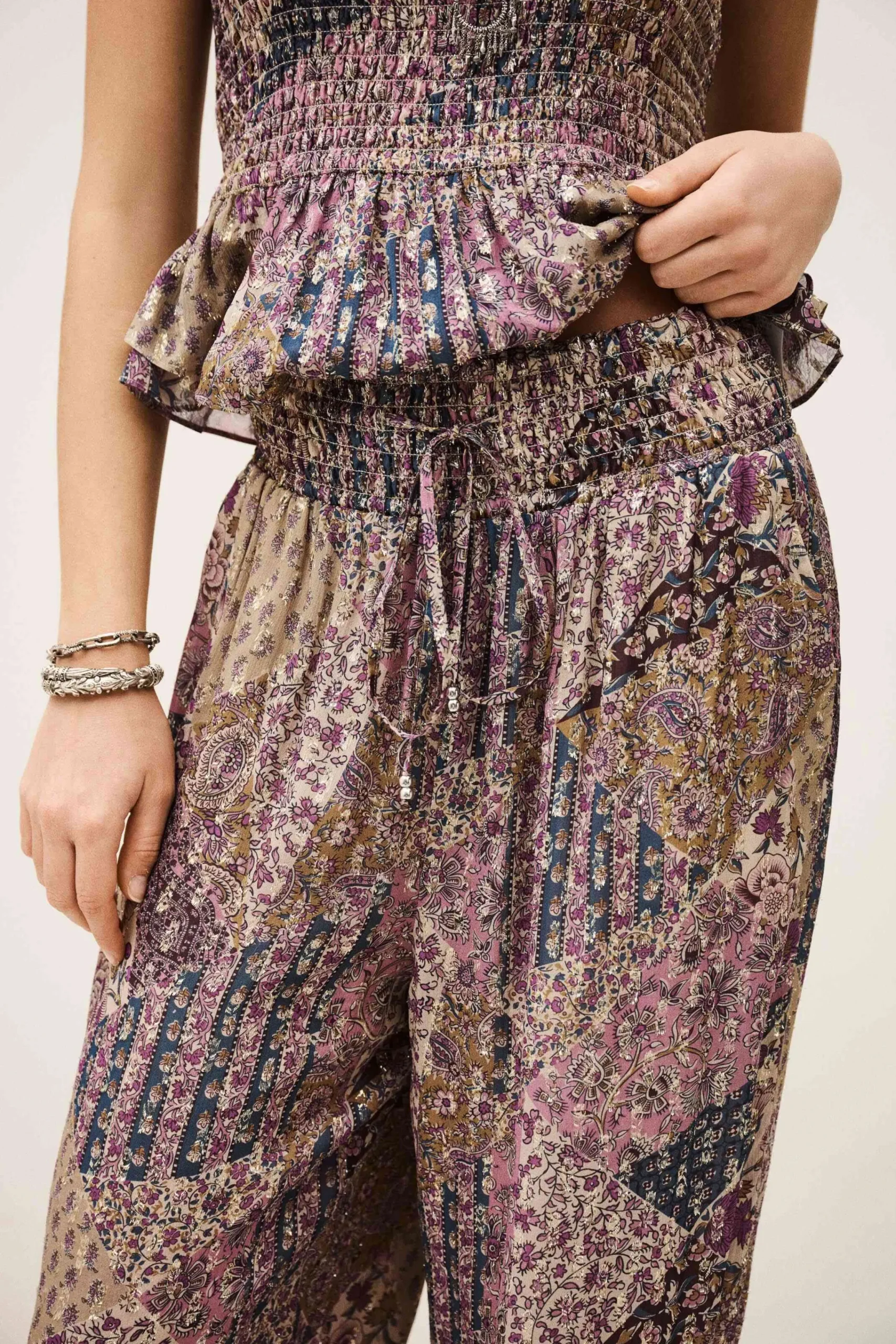 Ba&Sh PARSY pantalón ancho € 225 PINK New