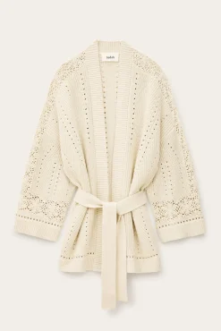 Ba&Sh PERINE chaleco largo de punto € 95 € 6,5 ECRU Best