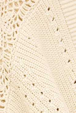 Ba&Sh PERINE chaleco largo de punto € 95 € 6,5 ECRU Best
