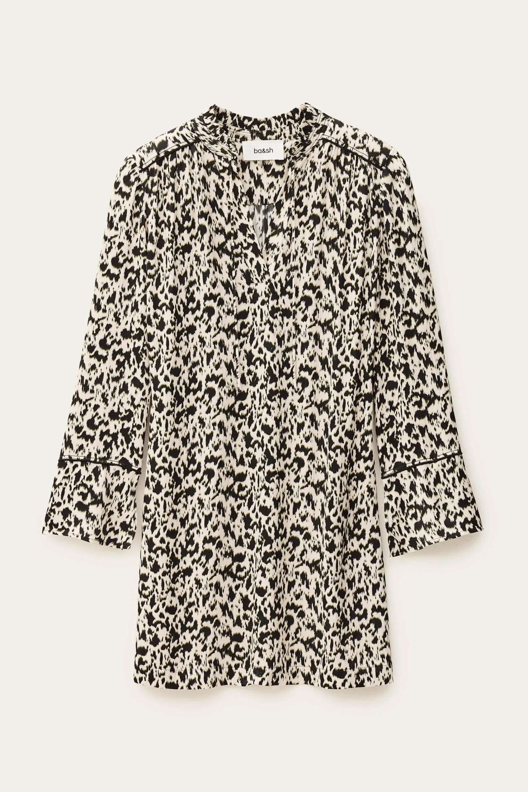 Ba&Sh PERLA vestido corto estampado ECRU Outlet