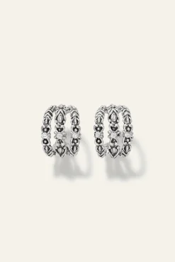 Ba&Sh PERRINE pendientes de circonita GRIS Best