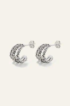 Ba&Sh PERRINE pendientes de circonita GRIS Best