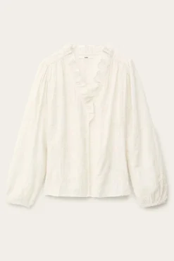Ba&Sh PETTY blusa jacquard ancha ECRU Discount