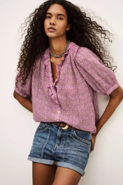 Ba&Sh PHYSALYS camisa estampada PINK Sale