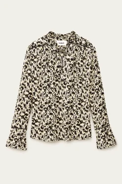 Ba&Sh PIA blusa larga estampada ECRU New