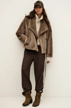 Ba&Sh PINIE faux fur coat GRIS Sale