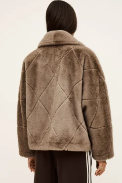 Ba&Sh PINIE faux fur coat GRIS Sale
