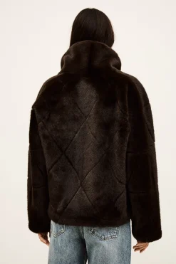 Ba&Sh PINIE faux fur coat MARRON New