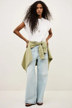 Ba&Sh PIO camiseta suelta BLANCO Clearance