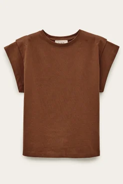 Ba&Sh PIO T-SHIRT MARRON
